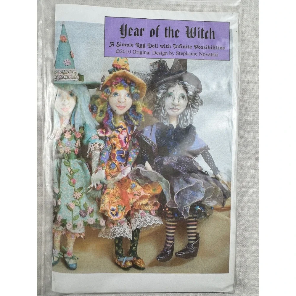 Mixed Lot 4 Cloth Doll Sewing Patterns Fairies Witch Jester Magic Threads Willis